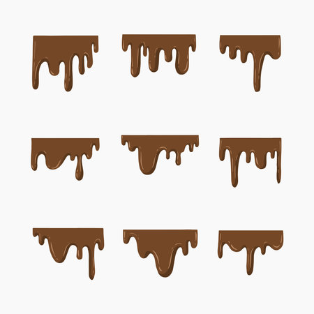Melting chocolate hand drawn vector illustrationのイラスト素材