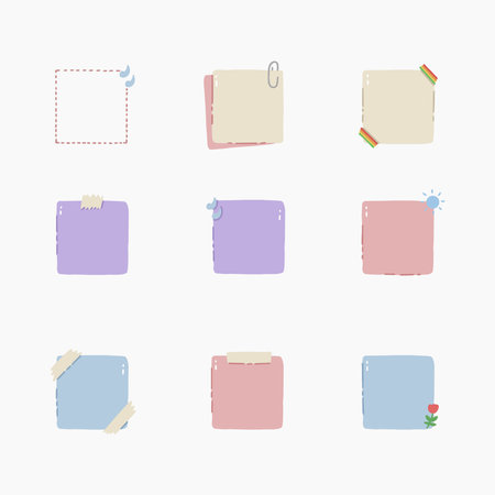 Note hand drawn vector illustrationのイラスト素材