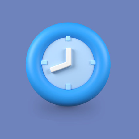 Wall clock isolated 3d render icon illustrationの写真素材