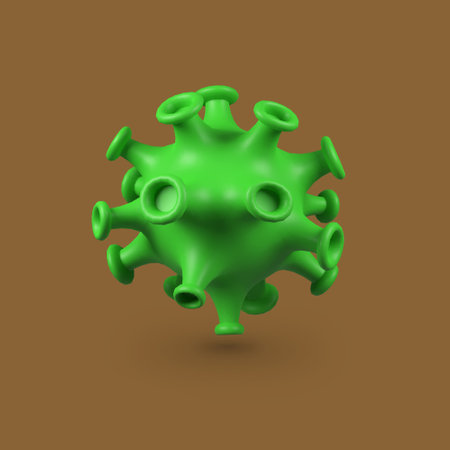 Green virus isolated 3d render icon illustrationの写真素材