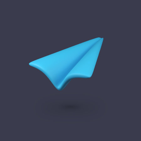 Paper plane isolated 3d render icon illustrationの写真素材