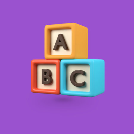 Alphabet Block isolated 3d render icon illustrationの写真素材