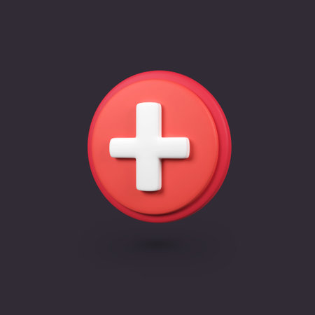 Add plus isolated 3d render icon illustrationの写真素材