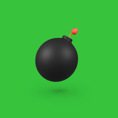 Bomb isolated 3d render icon illustrationの写真素材