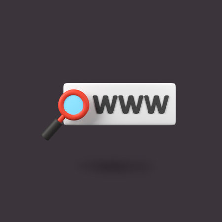 Website Address Search isolated 3d render icon illustration