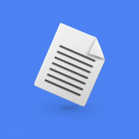 Letter document file isolated 3d render icon illustration