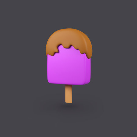 Ice cream isolated 3d render icon illustrationの写真素材