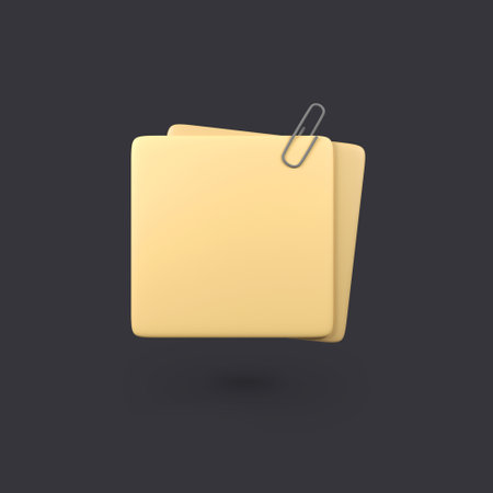 Sticky Notes Reminder isolated 3d render icon illustrationの写真素材