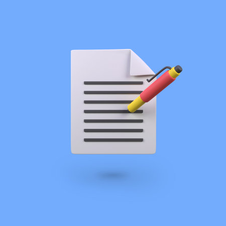 Check list business isolated 3d render icon illustrationの写真素材