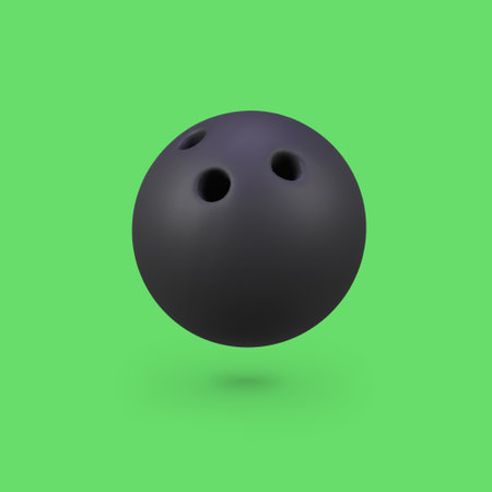Bowling ball isolated 3d render icon illustration