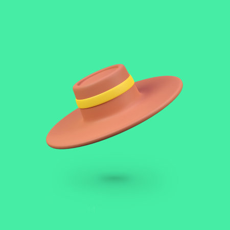 Hat cowboy isolated 3d render icon illustrationの写真素材