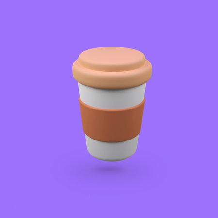Coffee Break Drinks isolated 3d render icon illustrationの写真素材