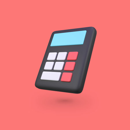 Calculator finance isolated 3d render icon illustrationの写真素材