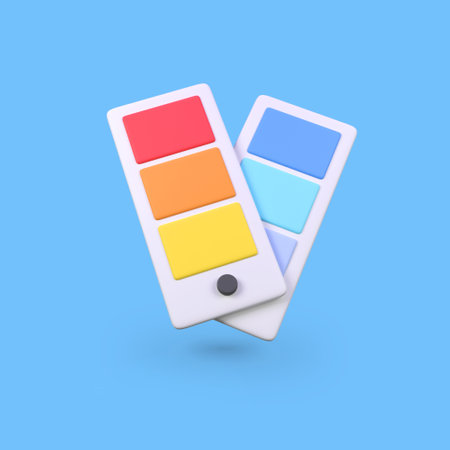 Color chart isolated 3d render icon illustrationの写真素材