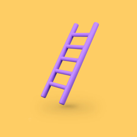 Ladder isolated 3d render icon illustrationの写真素材