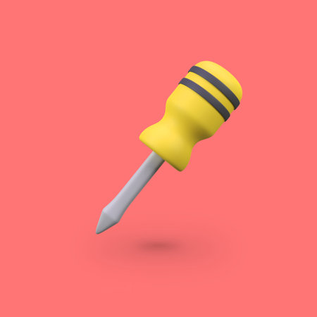 Screwdriver isolated 3d render icon illustrationの写真素材