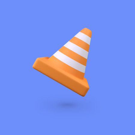 Traffic cone isolated 3d render icon illustrationの写真素材