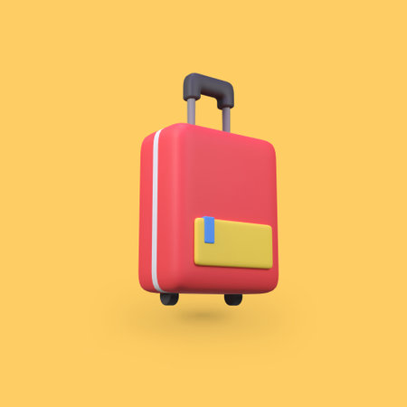 Luggage travel isolated 3d render icon illustrationの写真素材