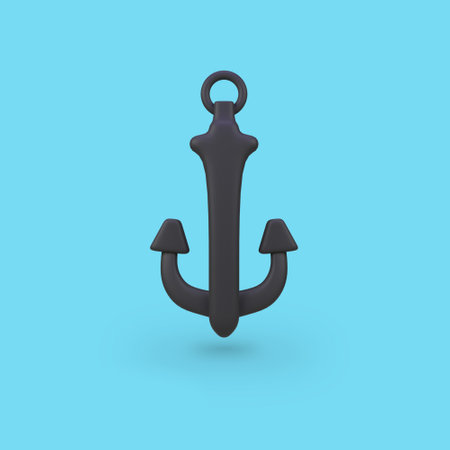 Anchor isolated 3d render icon illustration