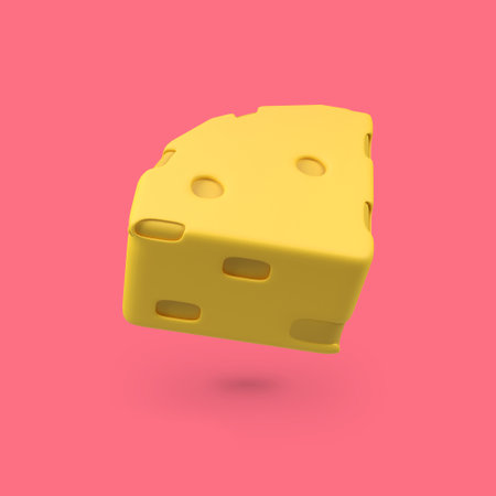 Cheese isolated 3d render icon illustrationの写真素材