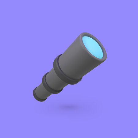 spyglass isolated 3d render icon illustration