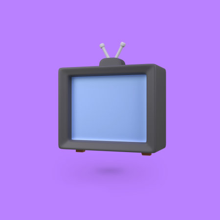 Television isolated 3d render icon illustrationの写真素材