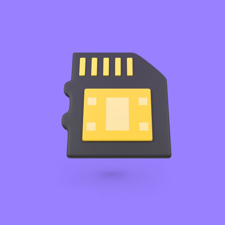SD Card Storage isolated 3d render icon illustrationの写真素材