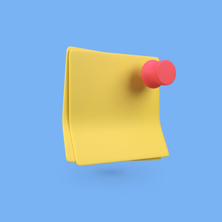 Sticky note isolated 3d render icon illustrationの写真素材