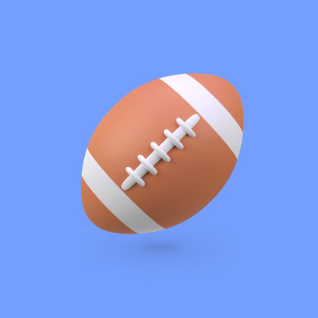 Football isolated 3d render icon illustrationの写真素材