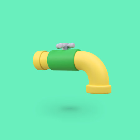 Tap water isolated 3d render icon illustrationの写真素材
