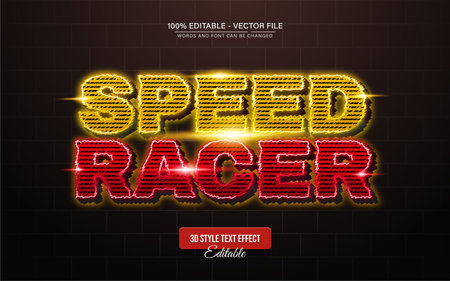 Speed Racer Game text effectのイラスト素材
