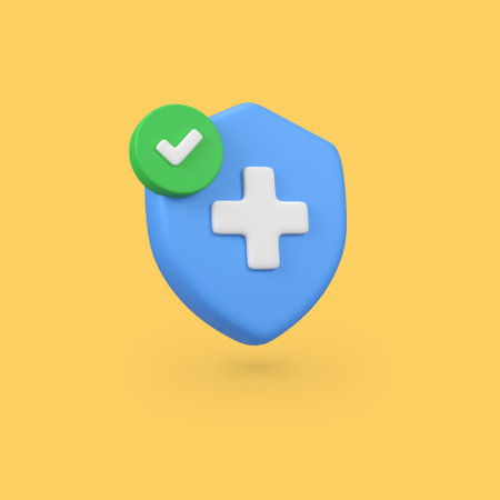 Health Insurance and Medical Protection isolated 3d render icon illustrationの写真素材