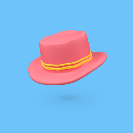 Pink Hat isolated 3d render icon illustrationの写真素材