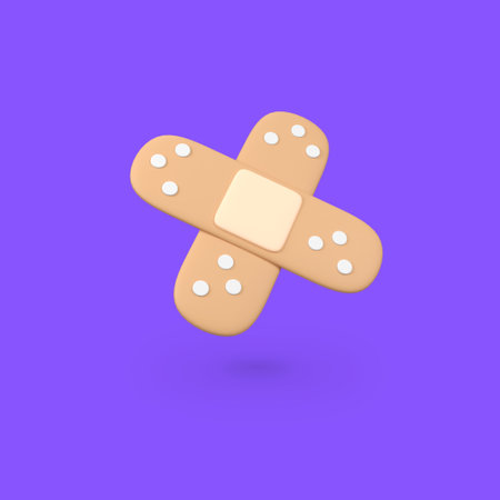 Medical Plaster isolated 3d render icon illustrationの写真素材