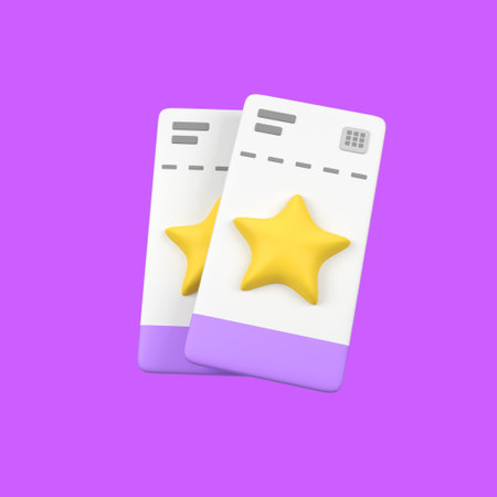Cinema movie ticket isolated 3d render icon illustration