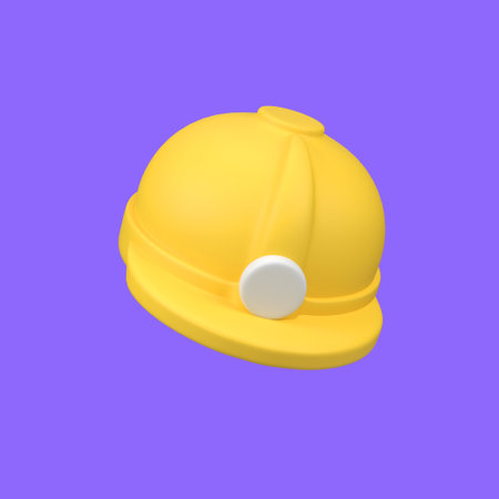 Construction helmet isolated 3d render icon illustrationの写真素材