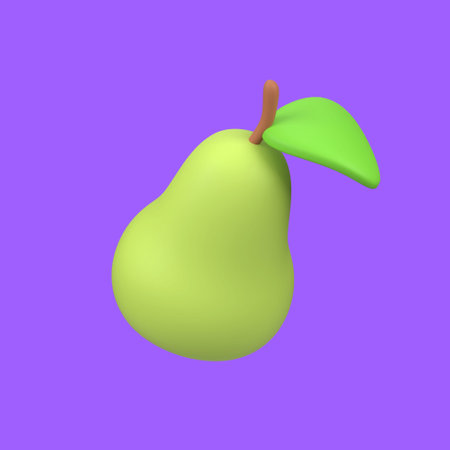 Pear isolated 3d render icon illustrationの写真素材