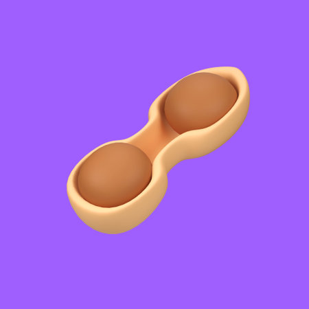 Peanuts isolated 3d render icon illustration