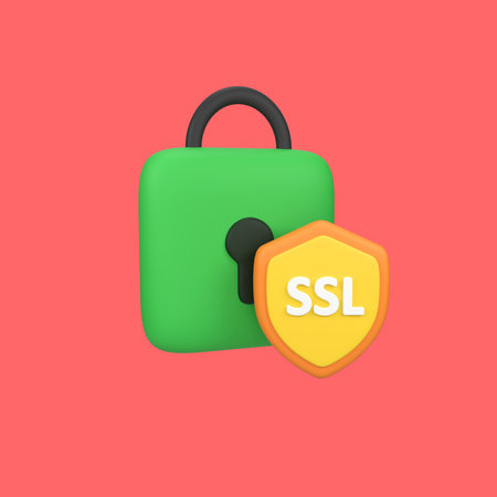 SSL Web Security isolated 3d render icon illustration