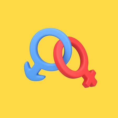 Heterosexual symbol isolated 3d render icon illustrationの写真素材