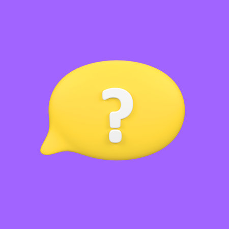 Question mark with speech bubble isolated 3d render icon illustrationの写真素材