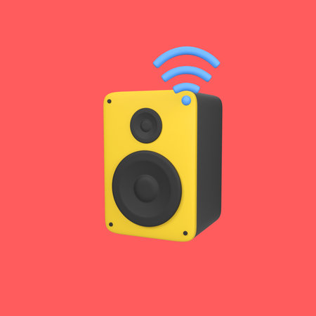 smart speaker isolated 3d render icon illustrationの写真素材