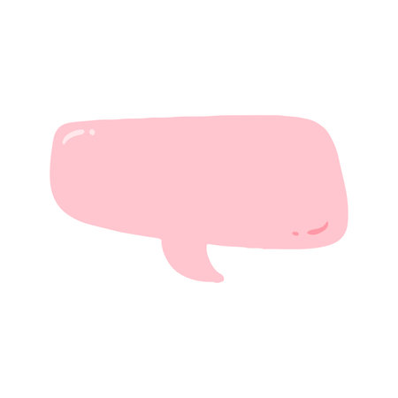 Simple Pink Rounded Speech Bubble for Text or Chatの写真素材