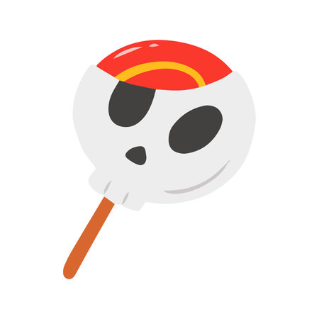 Skull Head Lollipop Halloween Candyの写真素材