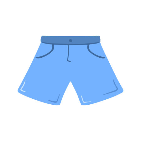 Simple Blue Summer Shorts Illustrationの写真素材