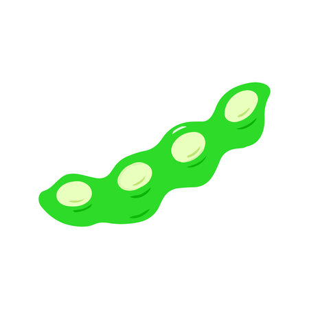 Fresh Green Edamame Soybeans in Podの写真素材