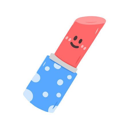 Cute Lipstick Cartoon Characterの写真素材