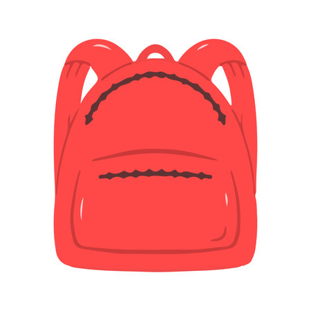 Cute Hand Drawn Backpack Rucksack School Bag Illustrationの写真素材