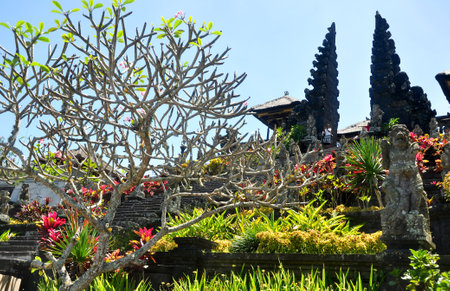 Karangasem,Indonesia-September 11, 2016: The biggest and holiest temple of Besakih in Bali Indonesiaのeditorial素材