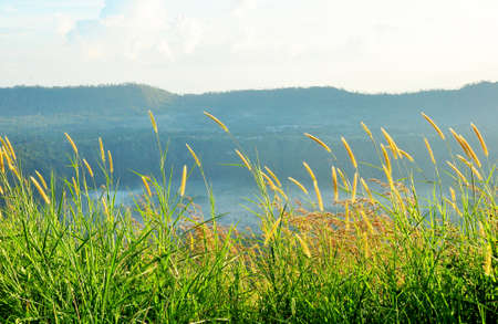 Landscape of mount Batur and surround at Bangli regency of bali Indonesiaの写真素材